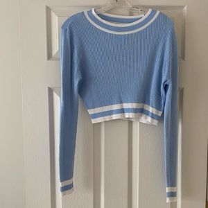 Blue and white shirt